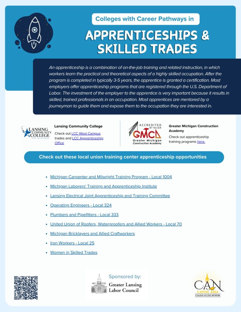 Apprenticeships and skilled trades info sheet